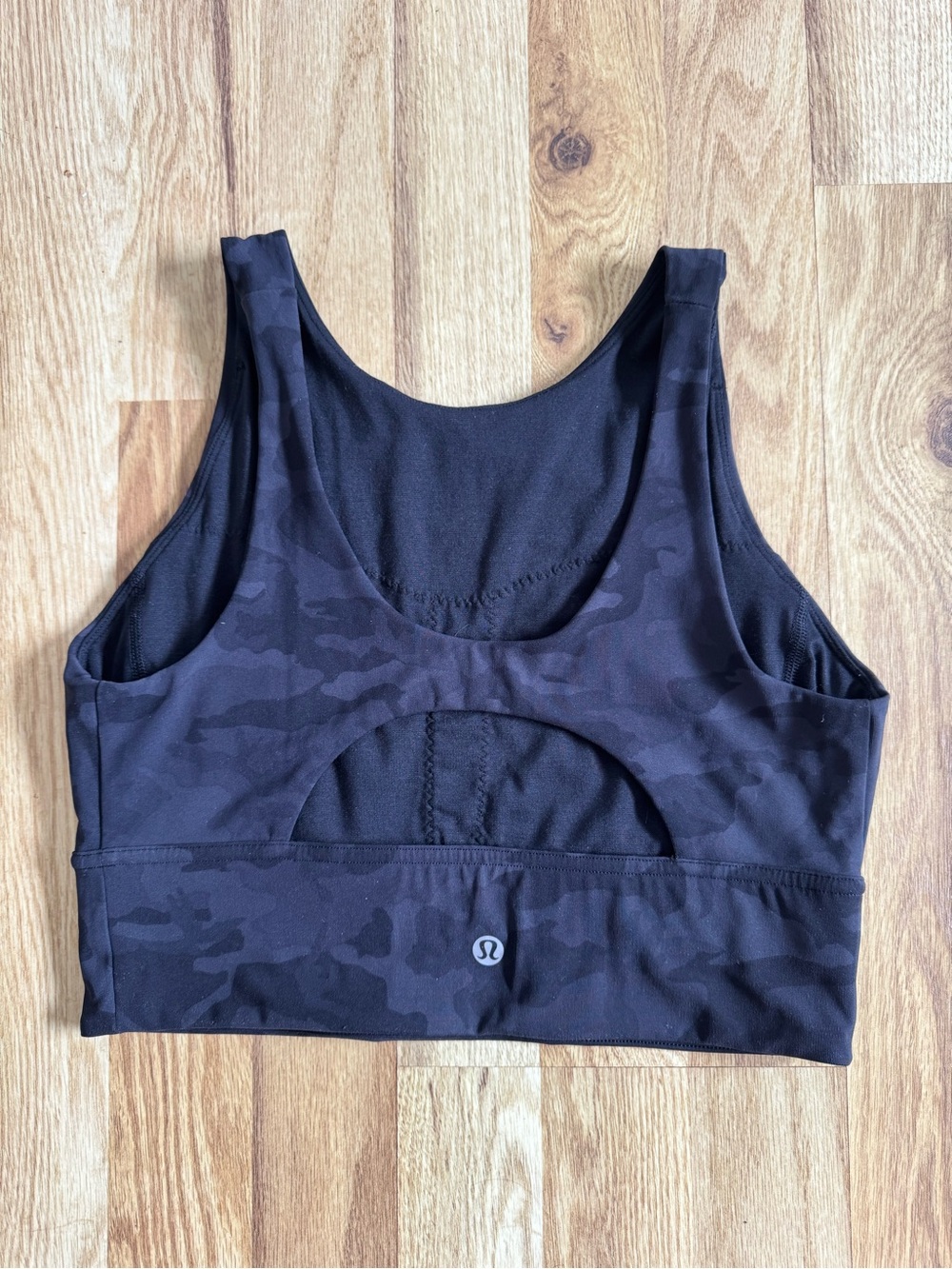 lululemon athletica Black Camo Scoop-Back Sports Bra